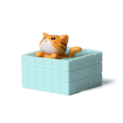 

3pcs 3D Cute Bath Cat Fridge Sticker Hole Board Magnet Resin Decorative Ornament(Yellow Cat)