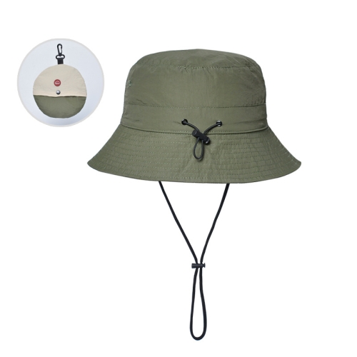 

XBG-9226 Outdoor Sun Hats Foldable Color Matching Sunscreen Fisherman Hat(Army Green)