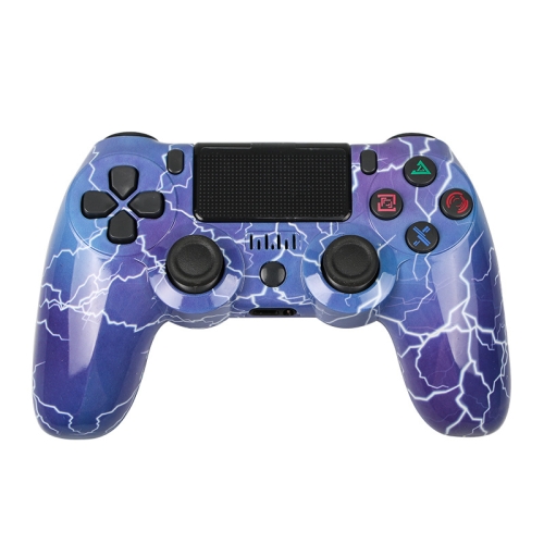 

For PS4 Wireless Bluetooth Game Controller With Light Strip Dual Vibration Game Handle(Lightning)