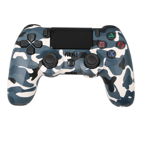 

For PS4 Wireless Bluetooth Game Controller With Light Strip Dual Vibration Game Handle(Camouflage Blue)
