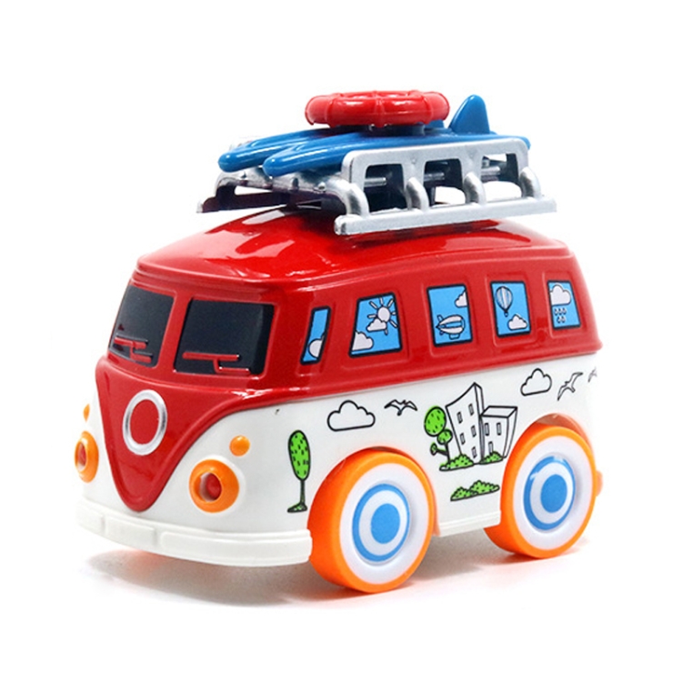 

Children Alloy Simulation Bus Cartoon Bus Model Toy(Red)