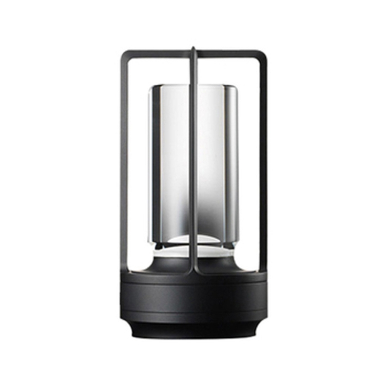 

Vintage All Aluminum Cross Table Lamp Hotel Portable Outdoor Camping Touch Night Light, Battery Capacity: 2600mAh (Matte Black)