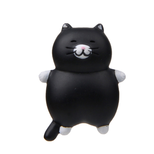 

Fat Cat 3D Refrigerator Magnet Magnetic Sticker Phone Case DIY Accessories(Black)