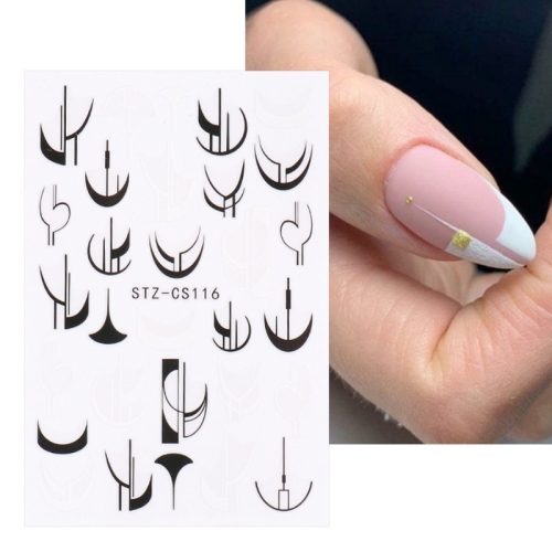 

10pcs French Style Manicure Sticker Pop Stripe Line Nail Sticker(Stz-CS116)