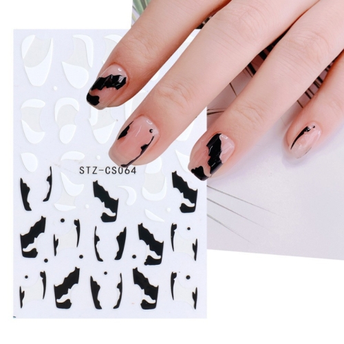 

10pcs French Style Manicure Sticker Pop Stripe Line Nail Sticker(Stz-CS064)