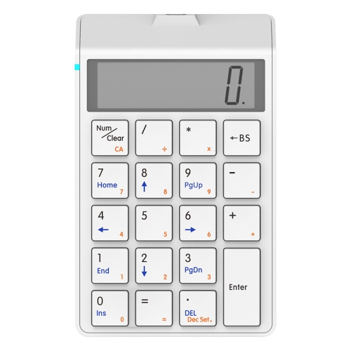 

Sunreed SKB886S 19 Keys Bluetooth 4.0 Wireless With Screen Rechargeable Digital Keypad Calculator(White)