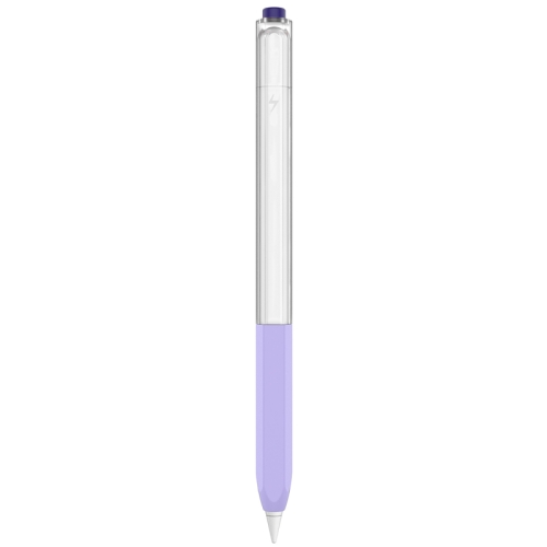 For Apple Pencil 2 AhaStyle PT-LC05 Jelly Style Translucent Silicone Protective Pen Case(Purple)