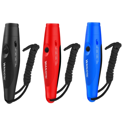 

WANJOTEC EW001 Large Volume Outdoor Training Referee Coach Electronic Whistle, Color: Black Red Blue