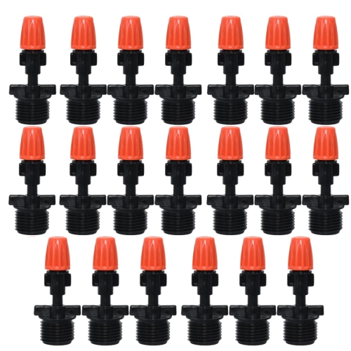 

20pcs TF-118 Gardening Irrigation Drip Irrigation System Set Accessories Four Base Spray Head (Orange)