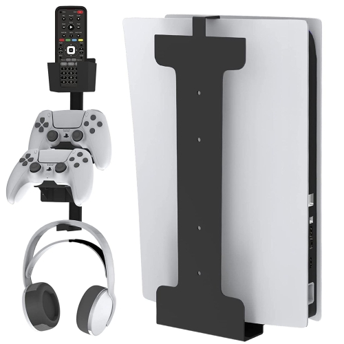 

For PS5 Game Console Universal Wall Hanging Frame, Style: With Headset Handle Bracket