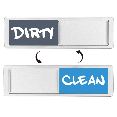 Dishwasher Magnet Clean Dirty Sign Double-Sided Refrigerator Magnet(Silver-Blue Gray) dishwasher magnet clean dirty sign double sided refrigerator magnet silver blue gray