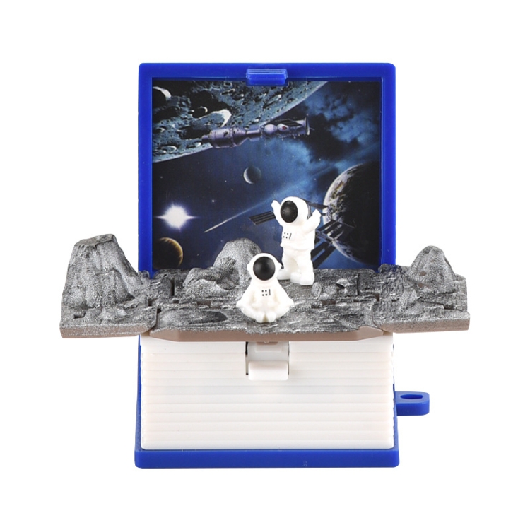 

Stereo Folding Book Keychain Kids Educational Toys(Space Astronaut Blue)