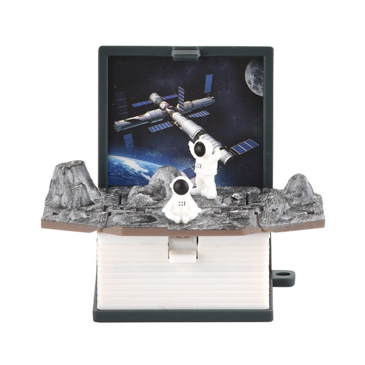

Stereo Folding Book Keychain Kids Educational Toys(Space Astronaut Gray)