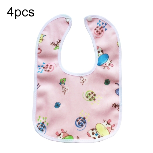

10pcs Waterproof Kids Bib Crystal Velvet Double Layer Baby Drool Towel(Color and Style Random Delivery)
