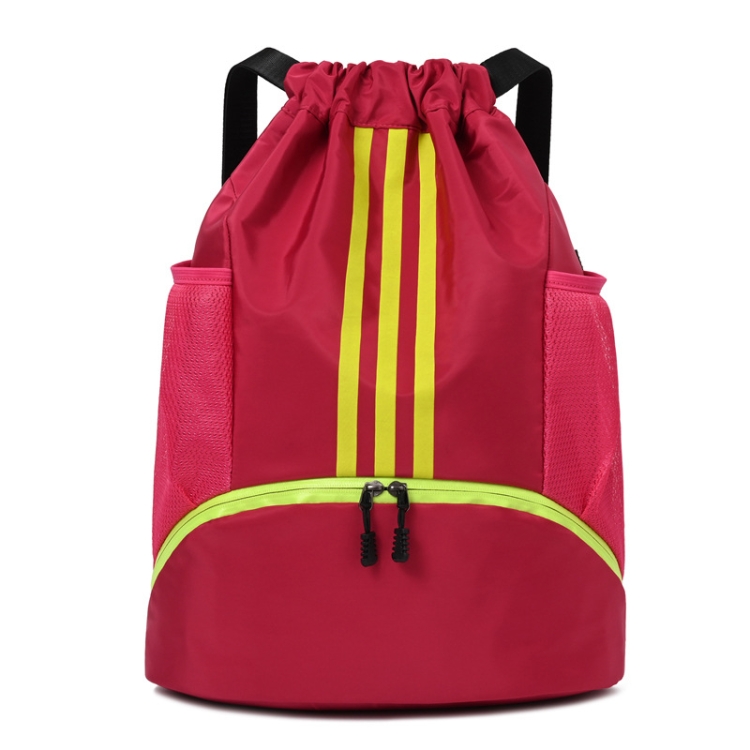 

Basketball Storage Outdoor Sports Men Double Shoulder Backpack(Red)