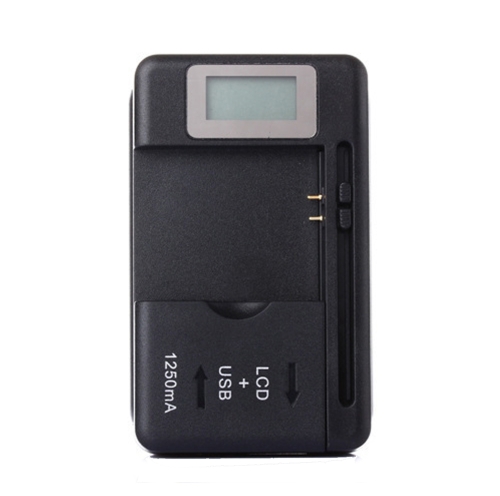 

SS-5 Universal Cell Phone Battery Charger With USB Output & LCD Display, US Plug(Black)