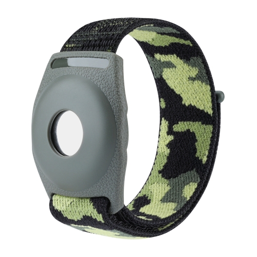 

For AirTag Anti-Lost Device Case Locator Nylon Loop Watch Strap Wrist Strap, Size: 22cm Adult(Army Green Camouflage)