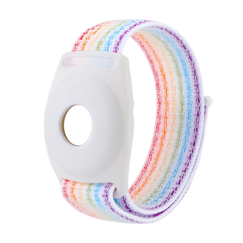 

For AirTag Anti-Lost Device Case Locator Nylon Loop Watch Strap Wrist Strap, Size: 17cm Childrens(Colorful)