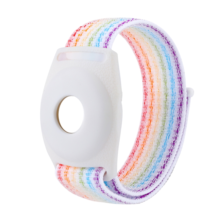 

For AirTag Anti-Lost Device Case Locator Nylon Loop Watch Strap Wrist Strap, Size: 22cm Adult(Colorful)
