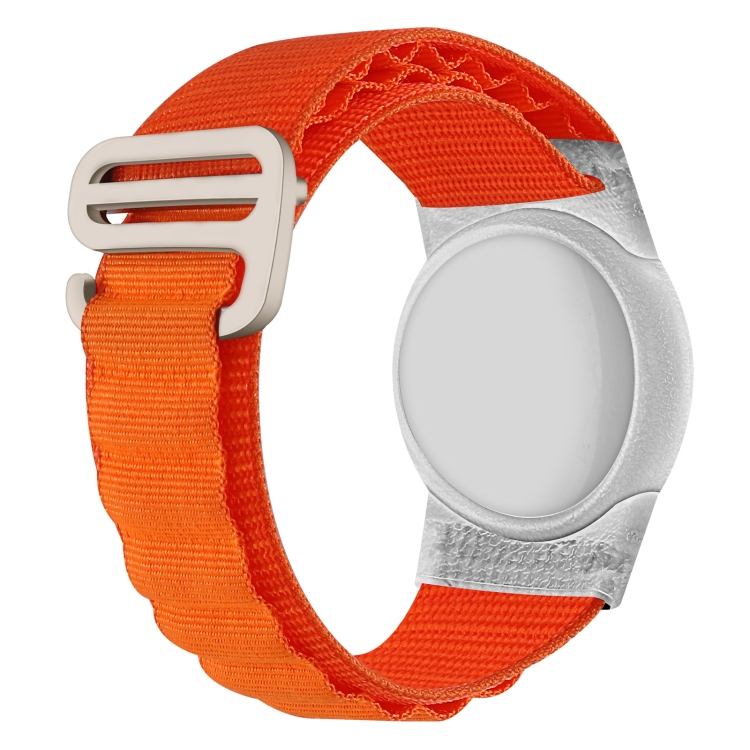 

For AirTag Nylon Strap Wristband Anti-lost Tracker Protective Case(Orange)