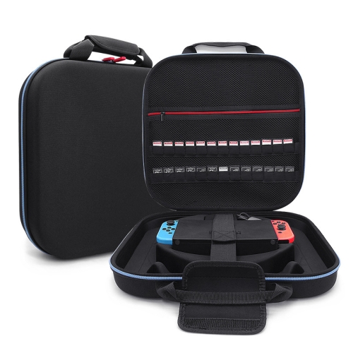 

GH1872 For Nintendo Switch Double Fitness Ring Storage Bag EVA Portable Hard Shell Host Package Accessories(Black)
