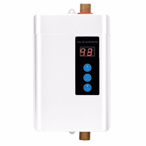 

US Plug 3000W Electric Water Heater With Remote Control Adjustable Temperate(White)