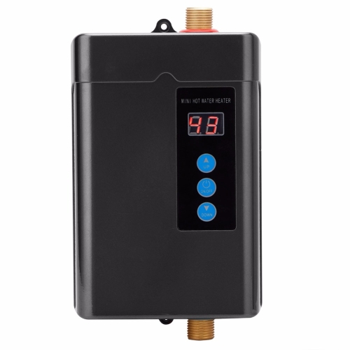 Scaldabagno elettrico AU Plug 4000W con telecomando regolabile temperato (nero)