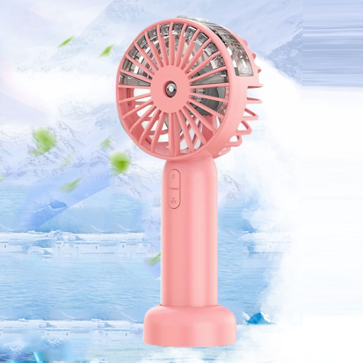 

Handheld Spray Fan USB Portable Outdoor Mini Desktop Cold Air Humidification Fan(Pink)