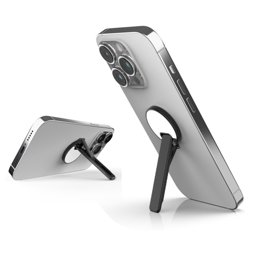

Aluminum Alloy Mobile Phone Bracket Ultra-thin Rotating Back Stick Lollipop Mirror Bracket(Black)