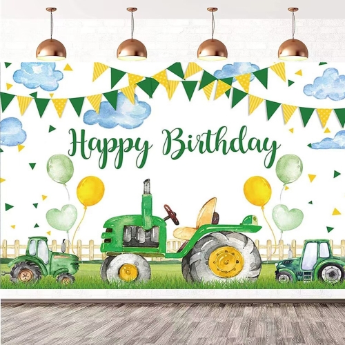 

150x100cm Farm Tractor Photography Backdrop Cloth Birthday Party Decoration Supplies