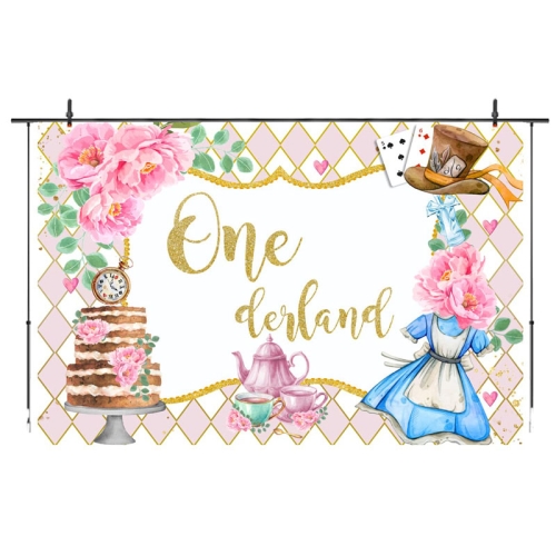 

210x180cm Tea Party Tea Cup Teapot Birthday Backdrop Cloth