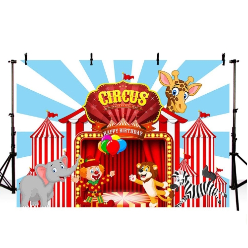 

2pcs Circus Backdrop Carnival Party Decorations Banner for Birthday 180 x 120cm