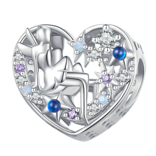 

Dreamy Elf Heart-Shaped DIY Beads S925 Sterling Silver Bracelet Accessories Necklace Pendant