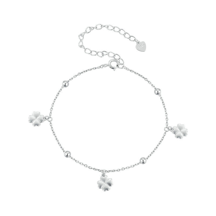 

BSB139 925 Sterling Silver Lucky Clover Bracelet