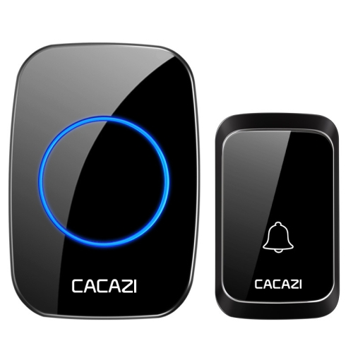 

CACAZI A06-DC 1 To 1 Battery Type Smart Home Wireless Waterproof Music Doorbell(Black)