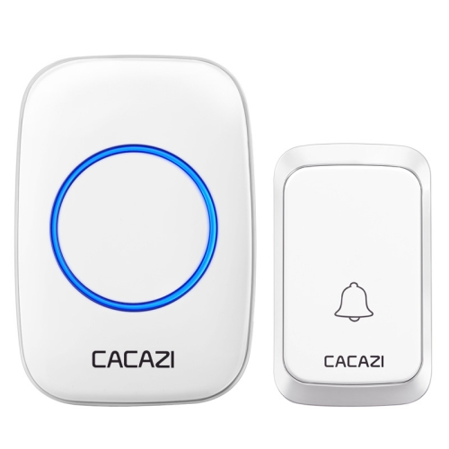 

CACAZI A06-DC 1 To 1 Battery Type Smart Home Wireless Waterproof Music Doorbell(White)