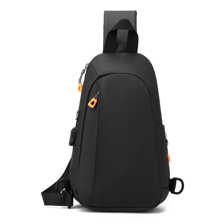 

Sports Chest Bag Waterproof Casual One Shoulder Diagonal Shoulder Bag(Black)