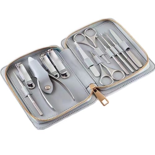 

12 in 1 Stainless Steel Nail Trimming and Polishing Tool Set, Style: Square Head