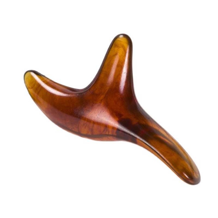 

Secret Wax Triangle Sparrow Massager Point Pressing Point Meridian Stick(Amber)