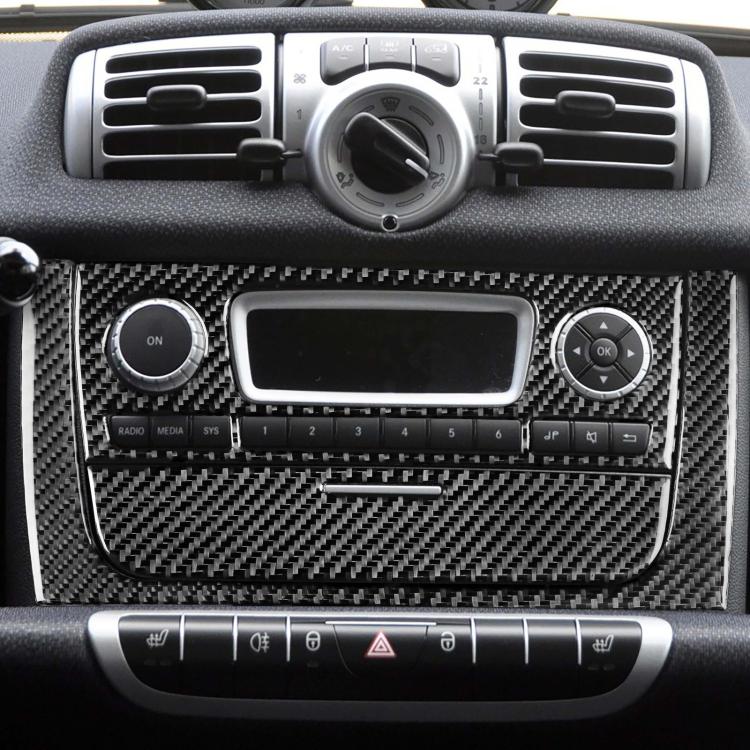 

For 2011-2015 Mercedes-Benz Smart 3pcs /Set CD Panel Stickers(Black)