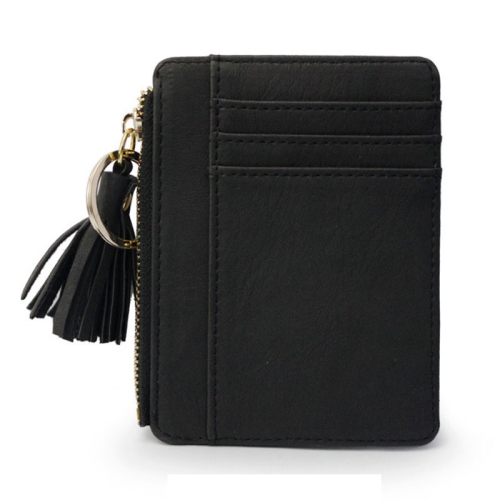 

Thin and Light Large-capacity Card Holder Cute Mini Coin Purse(Black)