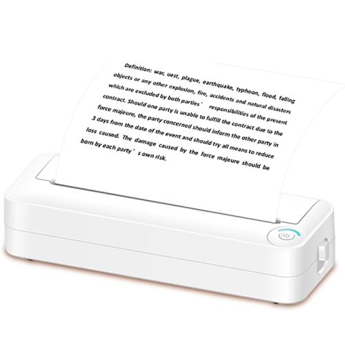 Stampante A4 senza inchiostro con connessione Bluetooth Stampante  fotografica portatile per mini studenti per ufficio, modello