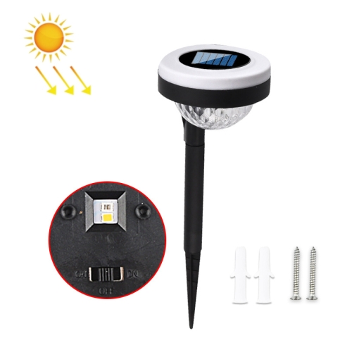 

Outdoor Solar LED Dual Light Source Ground Plug Light, Model: JG04801 Color Light