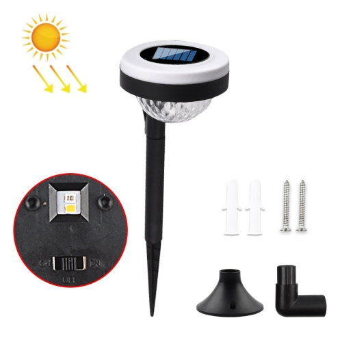 

Outdoor Solar LED Dual Light Source Ground Plug Light, Model: JG04802 Color Light