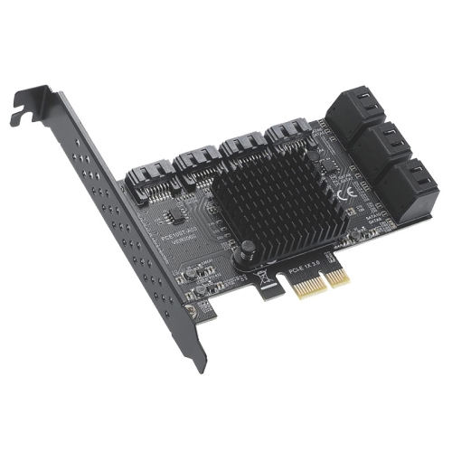 

PCIE 1X To 10 Port SATA 3.0 Adapter Expansion Card ASMedia ASM1166 Converter