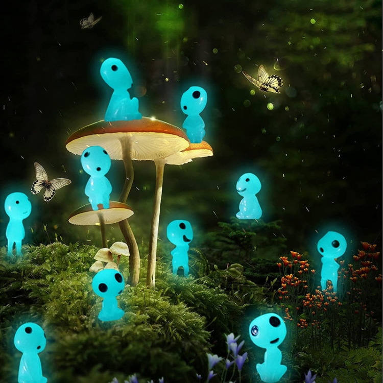 

10models/set Halloween Alien Ghost Micro Landscape Ornament(Blue Light)