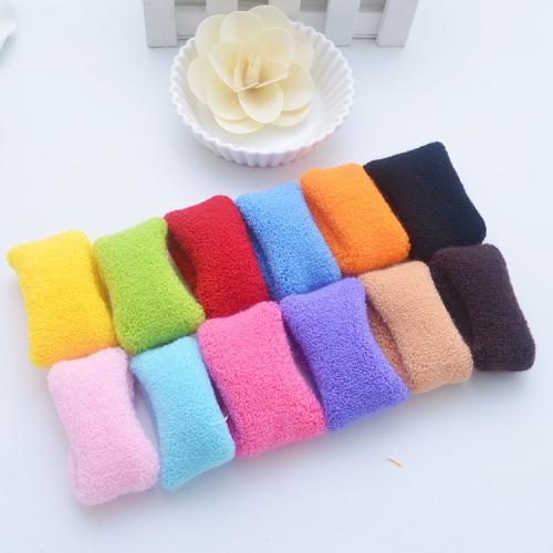 

12pcs Small Wide Brimmed Towel Hair Accessories Candy Color Hair Ties, Color Random Delivery