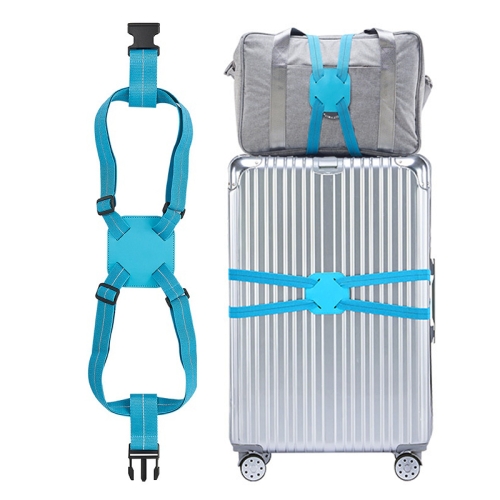 

10pcs Backpack Luggage Binding Elastic Elastic Straps(Lake Blue)