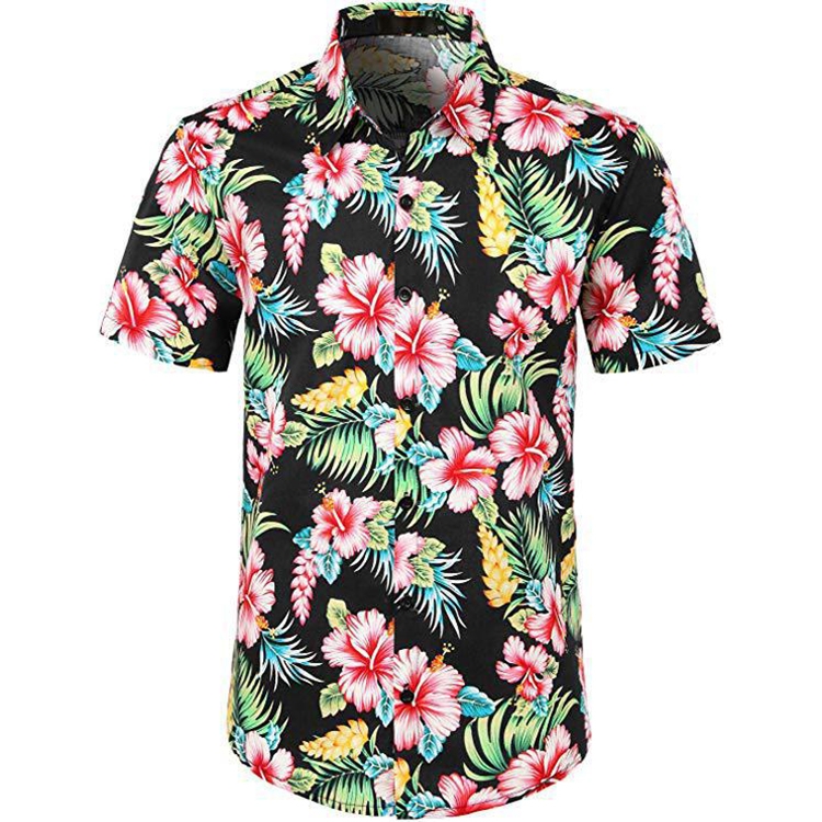 

Summer Men 3D Digital Printing Beach Casual Short-sleeved Shirt, Size: S(1)