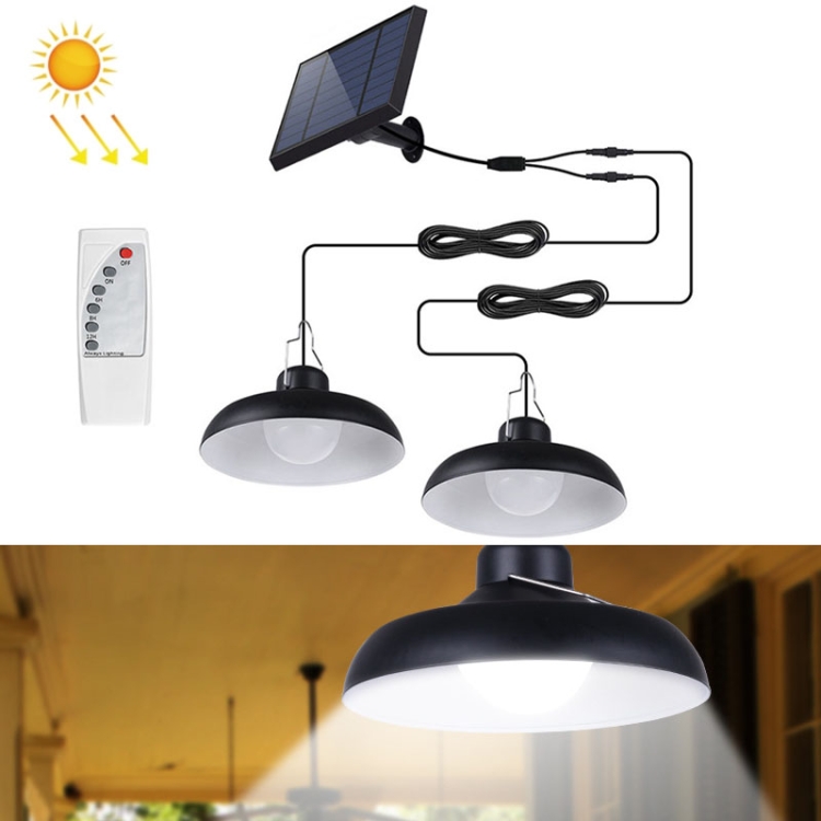 

1 In 2 White Light Solar Pendant Light Industrial Mine Light Outdoor Hanging LED High Power Shed Light